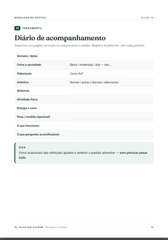 Diário de acompanhamento